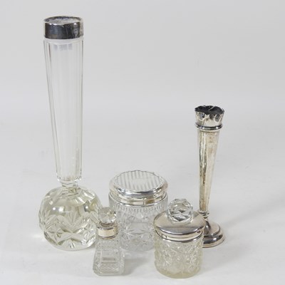 Lot 303 - A Victorian silver mounted cut glass spill...