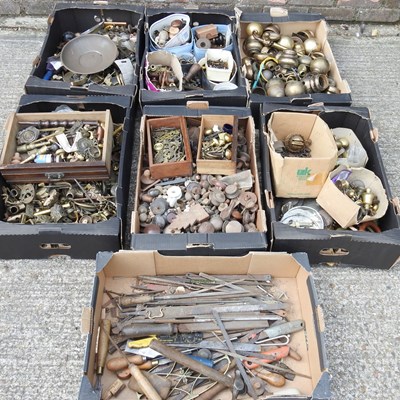 Lot 563 - A large collection of furniture handles, hand...