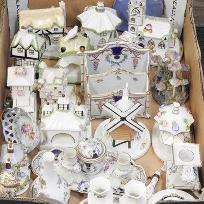 Lot 222 - A collection of Coalport pastille burners,...