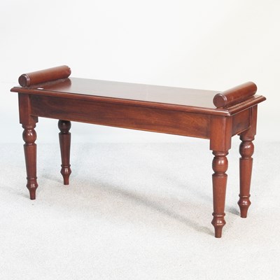 Lot 649 - A handmade Regency style mahogany window seat,...