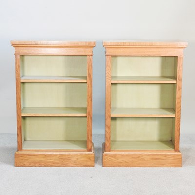 Lot 571 - A pair of hand made burr oak dwarf open...