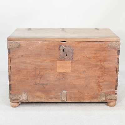 Lot 207 - A metal bound trunk