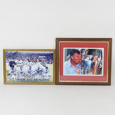 Lot 589 - A signed photo of Sir Alex Ferguson, together...