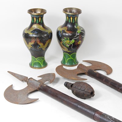 Lot 541 - A hand grenade, deactivated, together with two...