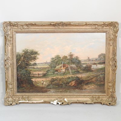 Lot 575 - English school, 19th century, pastoral...