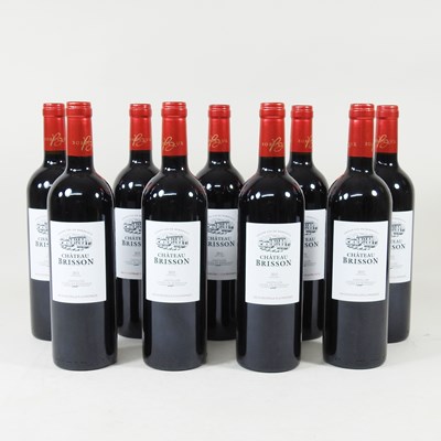 Lot 257 - Nine bottles of Chateau Brisson Bordeaux wine,...