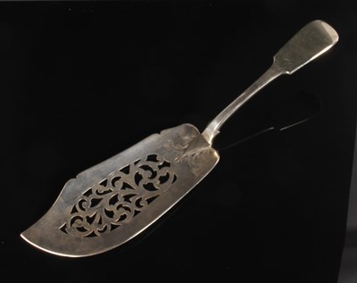 Lot 165 - A late Victorian silver-plated fish slice,...