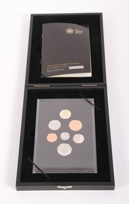Lot 190 - A 2008 UK Royal Shield proof coin set, cased,...