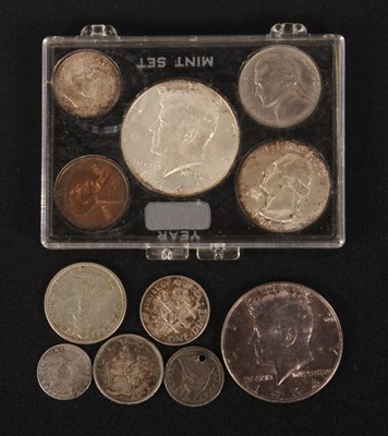 Lot 138 - USA silver: a three cents, 1853, a half dime,...