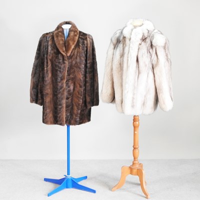 Lot 608 - A ladies fur coat, together with another (2)