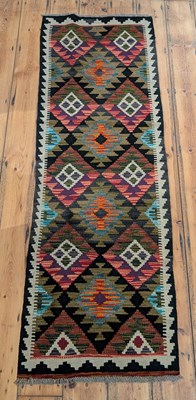 Lot 560 - A Maimana kilim runner rug