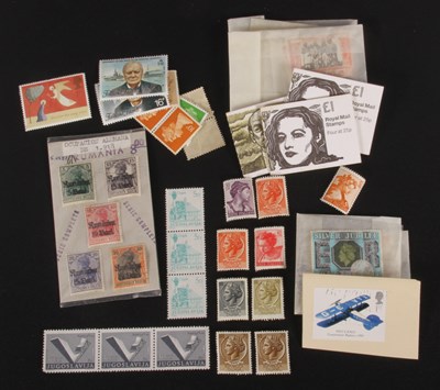 Lot 218 - A small collection of stamps, including a...