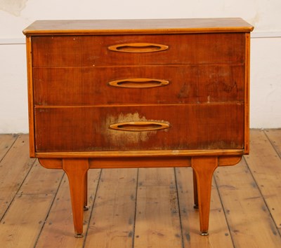 Lot 480 - A mid century teak metamorphic chest/writing...