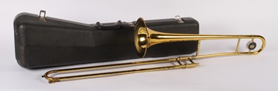 Lot 645 - A King brass trombone, cased