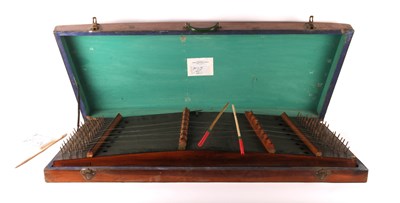Lot 526 - A Tibetan hammered dulcimer, cased, with...