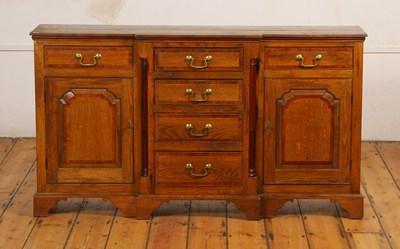 Lot 36 - A George III north country oak and mahogany...