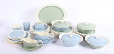 Lot 671 - Two Wedgwood pastel coloured part dinner services
