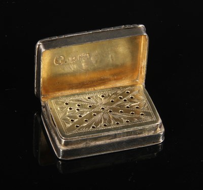 Lot 76 - A Victorian silver vinaigrette, the punched...