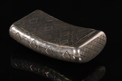 Lot 57 - A George III silver snuff box, engraved all...