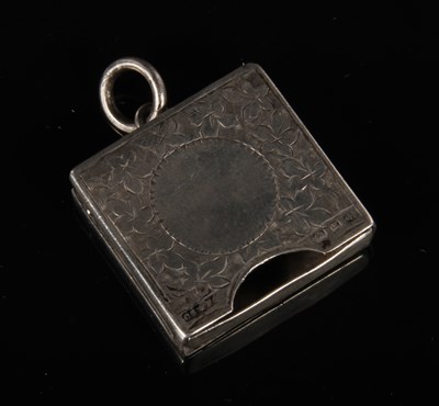 Lot 176 - A Victorian silver stamp case or sovereign...