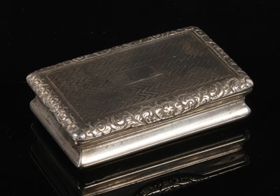 Lot 103 - A George IV silver snuff box, with...