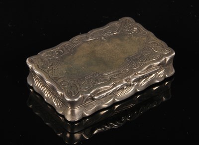 Lot 97 - A Victorian silver snuff box, hallmarked...