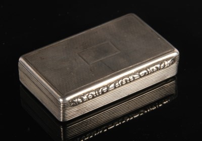 Lot 15 - A William IV silver snuff box, with...