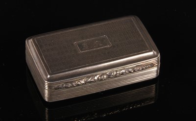 Lot 104 - A William IV silver snuff box, with...