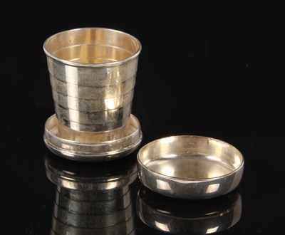 Lot 102 - An Elizabeth II silver collapsible beaker or...