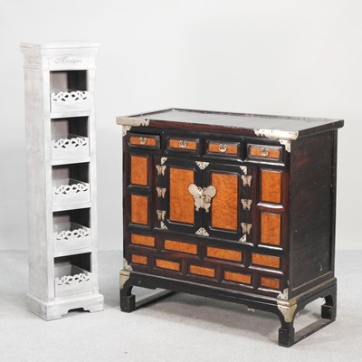 Lot 508 - An Eastern side cabinet, 85cm wide, with small...