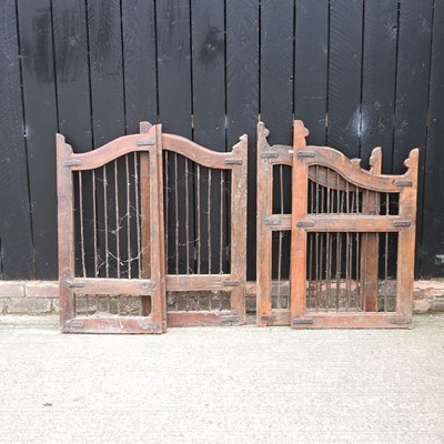 Lot 323 - A pair of Indonesian hardwood gates, 103 x...