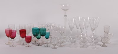 Lot 399 - A collection of various drinking glasses,...