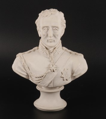Lot 339 - A dry cast marble bust of the Duke of...