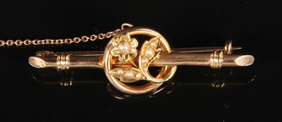 Lot 40 - A Victorian 15 carat yellow gold and seed...