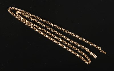 Lot 53 - A 9 carat yellow gold belcher chain, 5.6g