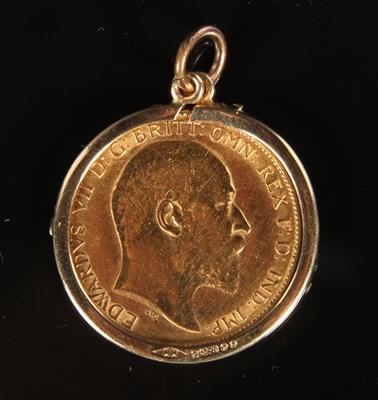 Lot 1 - An Edward VII gold half sovereign, dated 1910,...