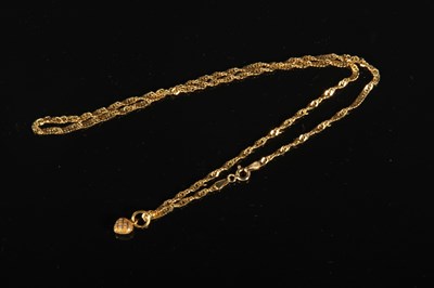 Lot 238 - A 9 carat yellow gold heart-shaped pendant and...