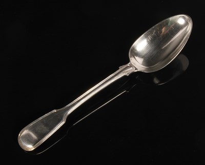 Lot 155 - A Victorian silver fiddle and thread pattern...