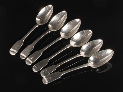 Lot 119 - A matched set of six 19th century silver...