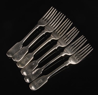 Lot 81 - A matched set of six 19th century silver...