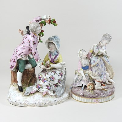 Lot 52 - An early 20th century continental porcelain figure group