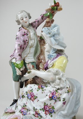 Lot 52 - An early 20th century continental porcelain figure group