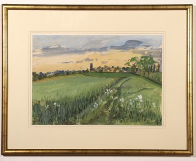 Lot 59 - John Booth (b.1941), Norfolk church in a...