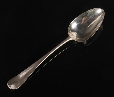 Lot 228 - A George III Hanoverian pattern silver spoon,...