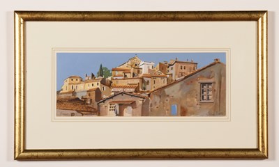 Lot 337 - John Booth (b.1941), Mediterranean village,...