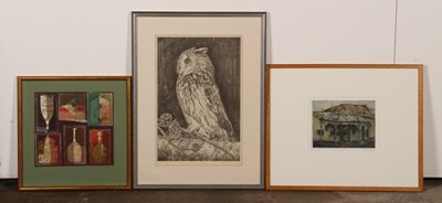 Lot 695 - Jill Olenshi (20th century), Long-Eared Owl,...