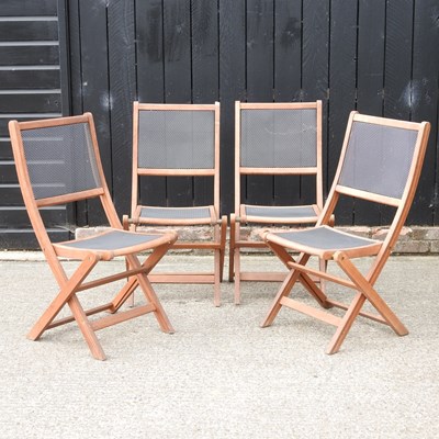Lot 255 - A set of four folding garden chairs (4)