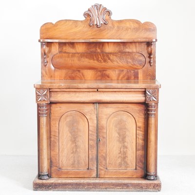 Lot 330 - A Victorian mahogany chiffonier, with a shaped...