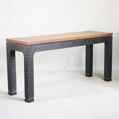 Lot 99 - A bespoke made console table, with a...