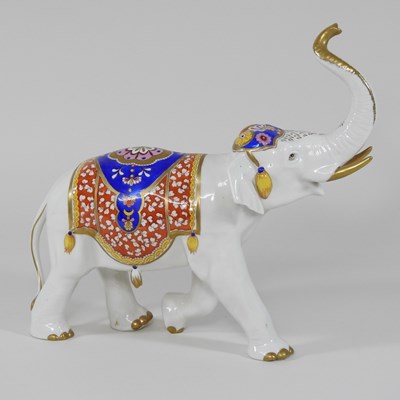 Lot 55 - A Rudolf Kammer porcelain model of an elephant